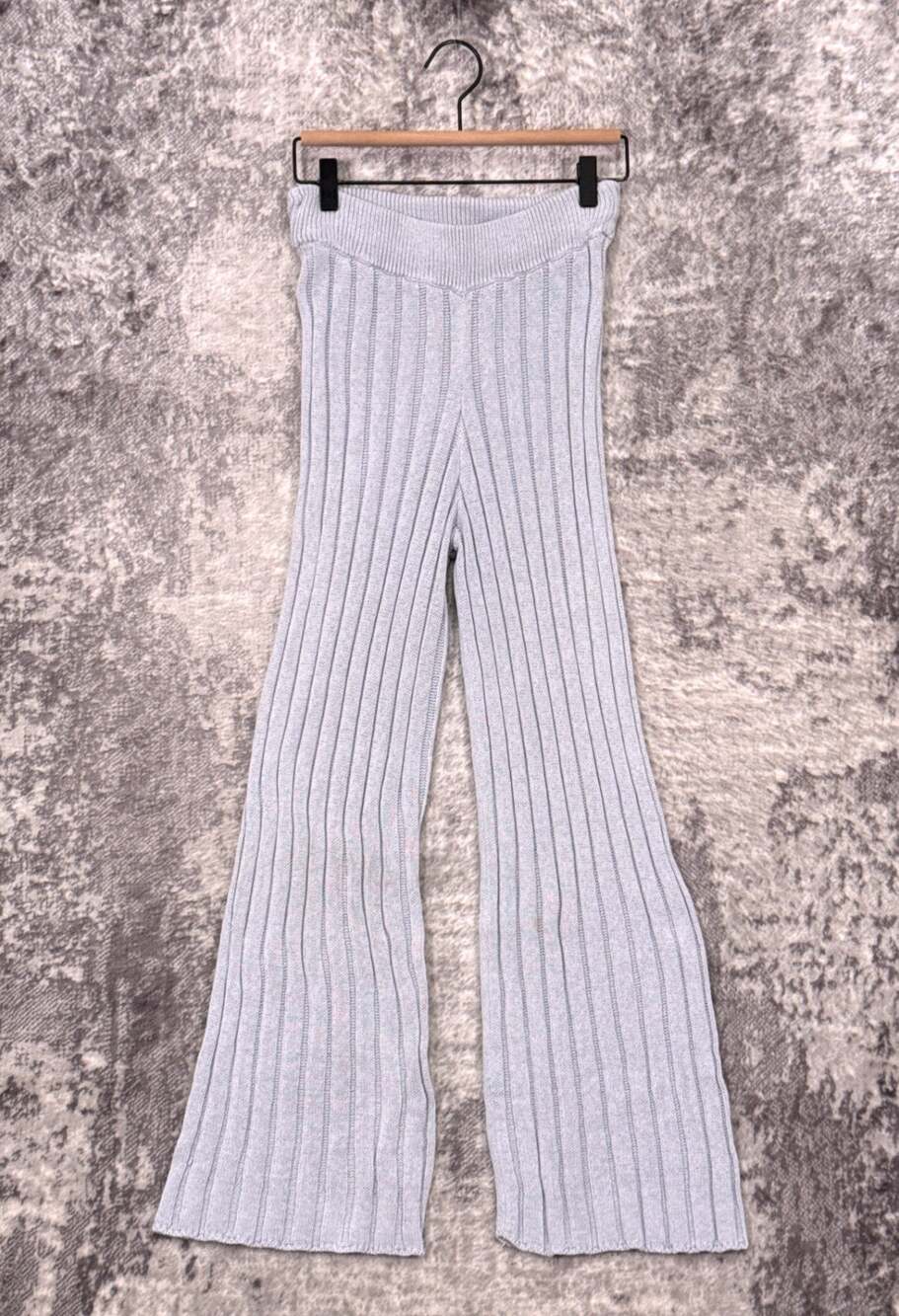 Free People Beach Pants XS Womens Baby Blue Ribbed Knit Cover Up